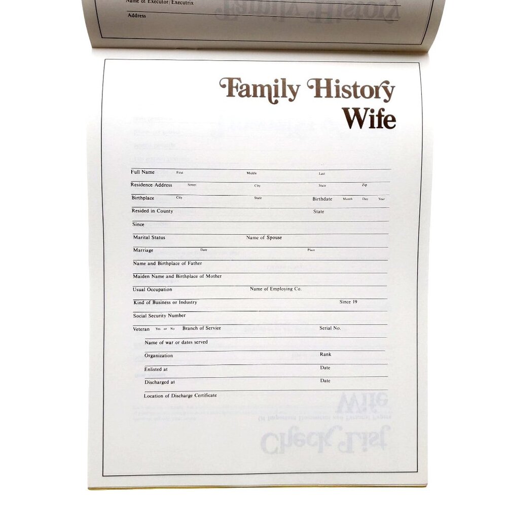 Family Portfolio Record File Confidential 1986 1976 Natl Assoc of Cemeteries - Picture 8 of 11